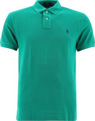 Logo Embroidered Polo Shirt-AX