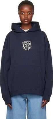 Navy Isoli Flower Hoodie