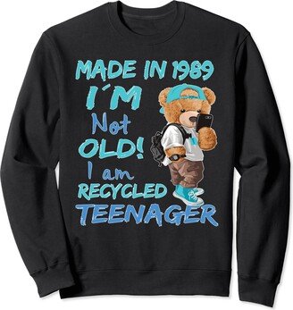 Awesome Old Teenager Spruch Cool Teddy Geburtstag Awesome Since 1989 Funny Old Teenager Teddy Bear Men Women Sweatshirt