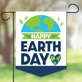 Big Dot Of Happiness Happy Earth Day - Outdoor Home Decor - Double-Sided Garden Flag - 12 x 15.25