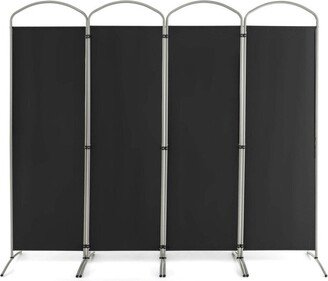 6.2Ft Folding 4-Panel Room Divider for Home Office Living Room - 87 x 20 x 74