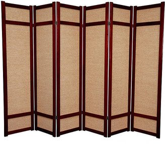 Handmade 6' Woven Jute Decorative Room Divider