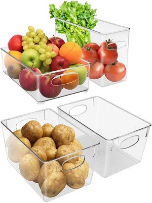 Refrigerator and Freezer Organizer Bin Set, 4 Pieces