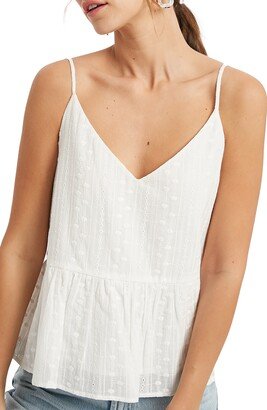 WISHLIST Embroidered Eyelet Cotton Babydoll Camisole