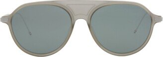 Aviator-Style Acetate Sunglasses