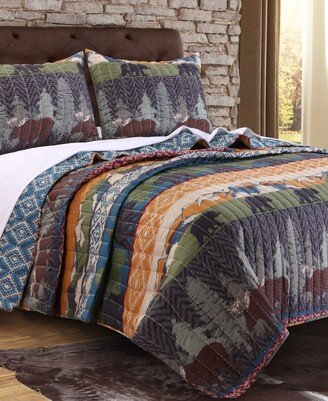 Black Bear Lodge Quilt Set, 3-Piece King