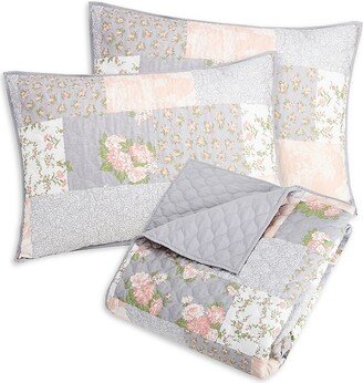 Modern Heirloom La Flor 3-Piece Floral Queen Quilt Set