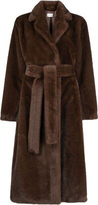 Belted Faux-Fur Coat-AA