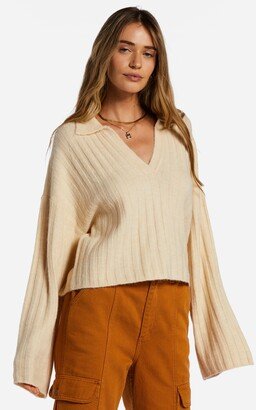 Juniors' Flip Out Cropped Sweater