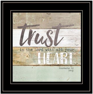 Trust in the Lord by Marla Rae, Ready to hang Framed Print, Black Frame, 15 x 15