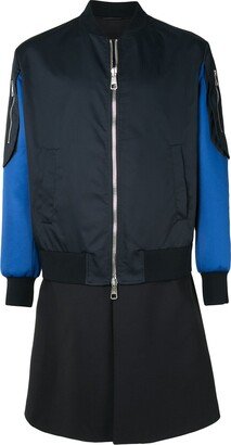 Double-Hem Zipped Bomber Jacket