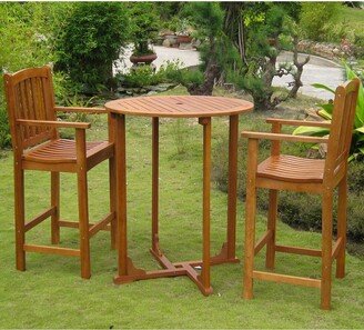 Royal Tahiti Sagunto Balau 3-piece Bar-Height Bistro Set