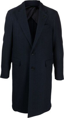 Herringbone Single-Breasted Coat-AD