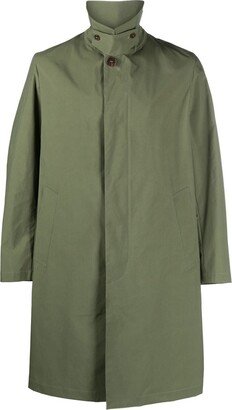 Newington cotton single-breasted coat
