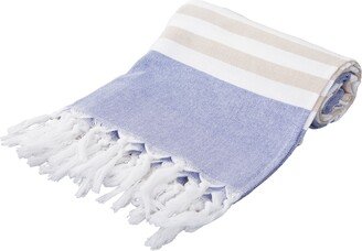 Leisureland 40x70 Turkish Beach Towel, Fringe Trim Towel, Stripe Cotton Towel