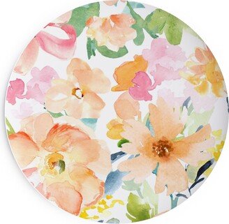 Salad Plates: Floral Love Print Salad Plate, Multicolor