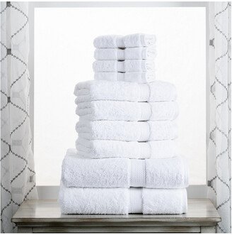 Highly Absorbent 10Pc Ultra Plush Egyptian Cotton Towel Set-AA