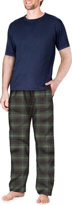 SLEEPHERO 2-Piece T Shirt & Plaid Pants Pajama Set