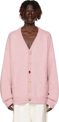 Pink Button Cardigan