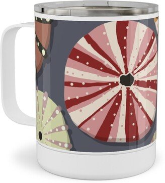 Travel Mugs: Sea Urchins - Multi Stainless Steel Mug, 10Oz, Multicolor