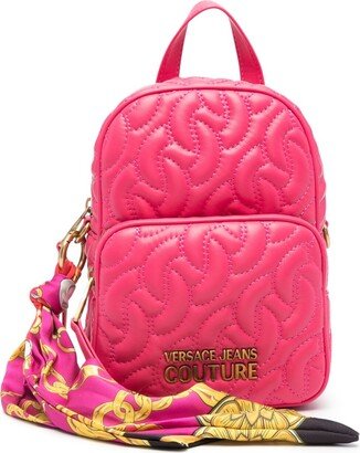 Quilted Faux-Leather Backpack-AB