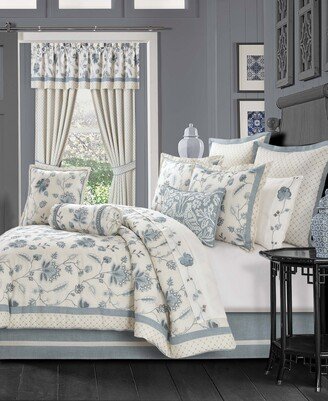 Blue Garden 4-Pc. Comforter Set, Queen