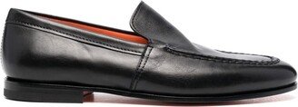 Almond-Toe Leather Loafers-AE