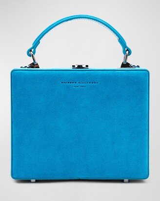 Kendrick Mini Trunk Suede Top-Handle Bag