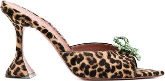 Rosie 95mm leopard-print mules