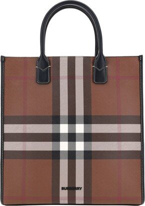 Denny Checked Tote Bag