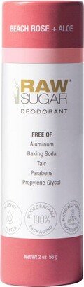 Raw Sugar Beach Rose + Aloe Aluminum Free Deodorant - 2oz