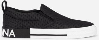 Perforated calfskin Custom 2.Zero slip-on sneakers