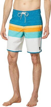 Lennox Scallop 19 Boardshorts (Cream) Men's Swimwear