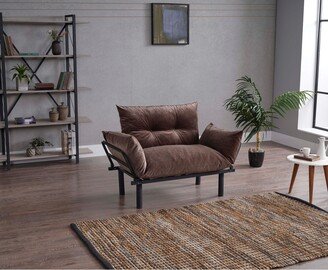 EDWINRAYLLC Adjustable Leasure Futon Loveseat, Versatile Chenille Love Seats 2-Seater Furniture Home Theater Seatings for Living Room.-AB