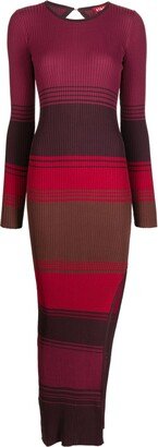 Edna striped knitted midi dress