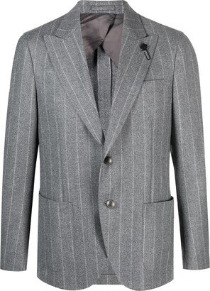 Grey Wool-cashmere Blend Blazer