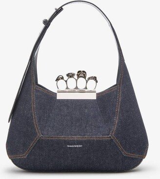 Women's The Jewelled Hobo Bag In Denim