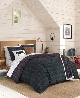 Woodland Tartan Green Comforter Set, King