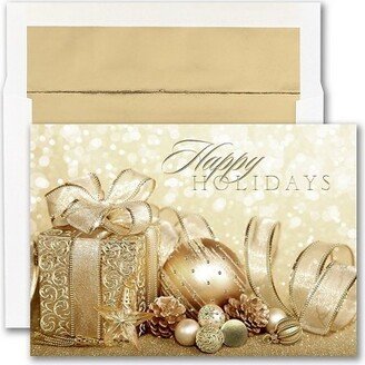 JAM Paper & Envelope JAM PAPER Blank Christmas Cards & Matching Envelopes Set Holiday Package 25/Pack (526M1761WB)
