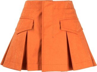 Box-Pleated Mini Shorts