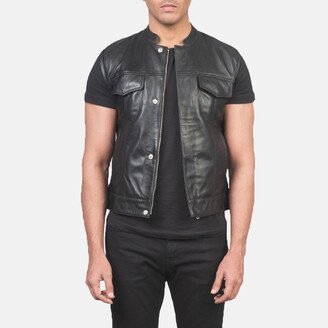 Atlas Moto Black Leather Vest