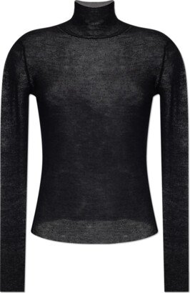 Wool Turtleneck Sweater - Black