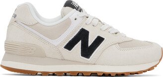 White & Black 574 Sneakers