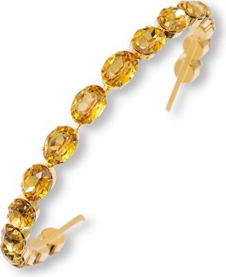 Sarah Rhodes Joanna Jewelled Headband - Gold With Yellow Crystals