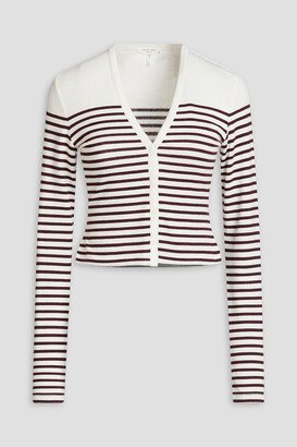 Striped knitted cardigan