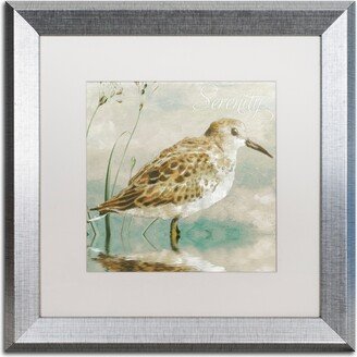 Color Bakery 'Sand Piper I' Matted Framed Art, 16