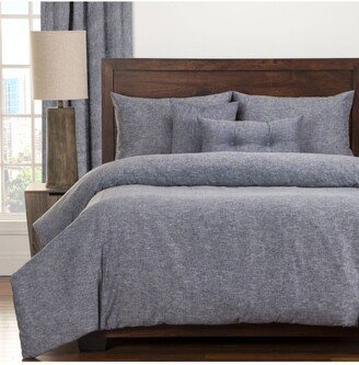 Pacific Denim Linen 6 Piece Cal King High End Duvet Set