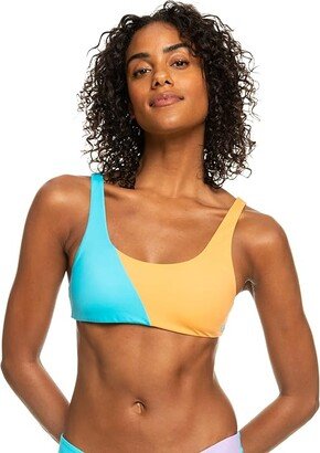 Color-Block Party Bralette Separate Top (Bachelor Button) Women's Swimwear