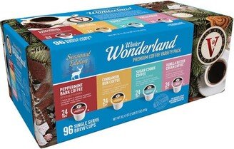 Victor Allen's Coffee Winter Wonderland Variety Pack, 96 Count, Single Serve Coffee Pods for Keurig K-Cup Brewers