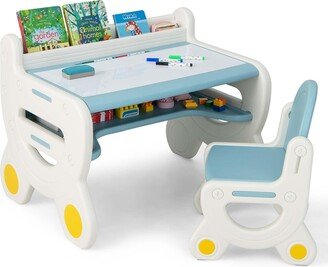 Kids Drawing Table & Chair Set for Reading Playing with Pens & - See Details